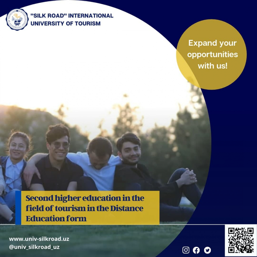 If you want to get a second higher education in the field of tourism in the Distance Education form of study, then “Silk Road” the International University of Tourism is just for you!