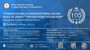 International scientific conference of the National University of Uzbekistan named after Mirzo Ulugbek