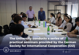 The University conducts a series of practical seminars provided by the German Society for International Cooperation (GIZ)