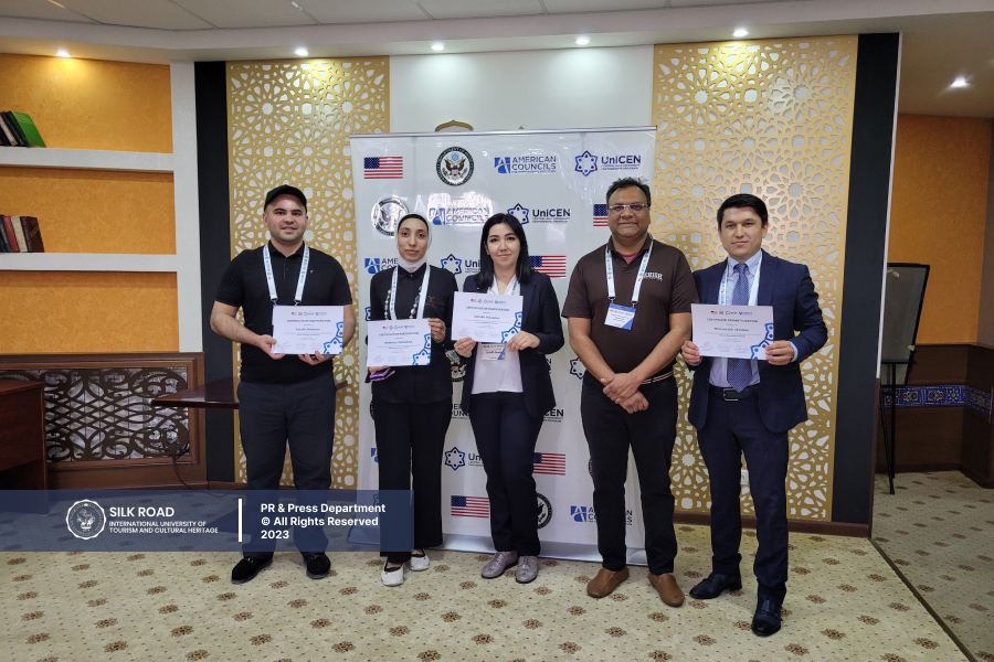 The lectures from Silk Road International University of Tourism and Cultural Heritage participated in Central Asia University Partnerships Program (UniCEN)- Research Methodology Workshop.