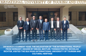 On March 3 current year, the delegation of “The International People” from Germany, headed by Mikael Bestler, Thomas Frster, Nicholas Richter, visited the Silk Road International University of Tourism and Cultural Heritage