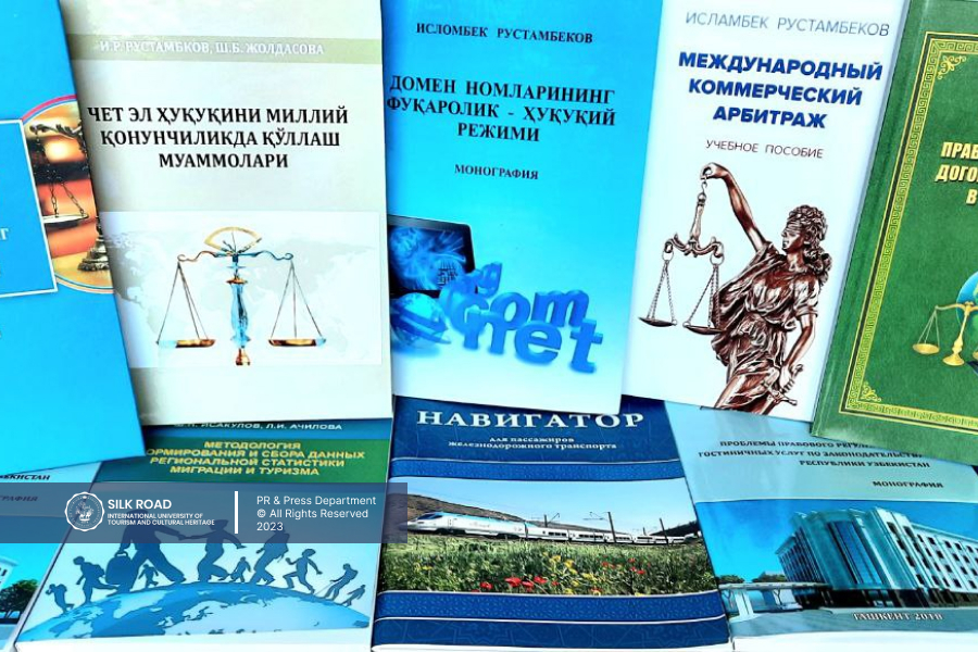 The rector of the Tashkent State Law University Islambek Rustambekov donated his copyright and judicial books to the library of the Silk Road International University of Tourism and Cultural Heritage