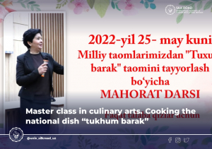 Master class in culinary arts. Cooking the national dish “tukhum barak”