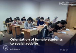 Orientation of female students to social activity