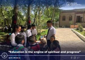 “Education is the engine of spiritual and progress”